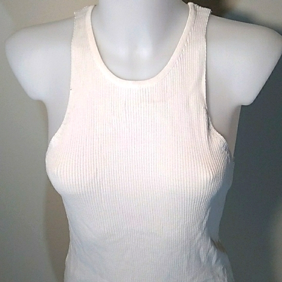 NWOT RIBBED KNIT CLAIRE TANK TOP BY BIRGITTE HERSKIND IN WHITE - Picture 2 of 8